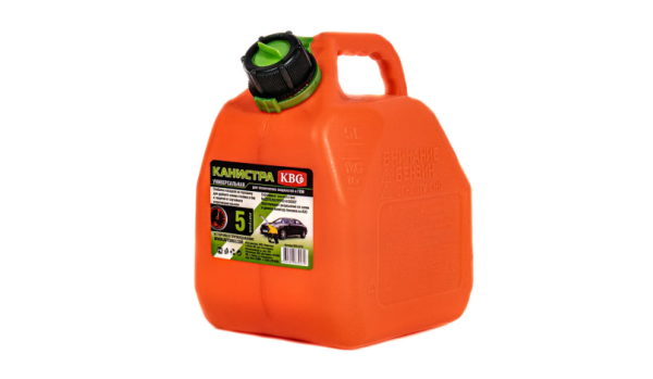 Канистра для бензина 5л пластиковая с лейкой KVS Канистра для бензина 5л пластиковая с лейкой KVS